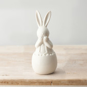 White Ceramic Bunny – 15cm 